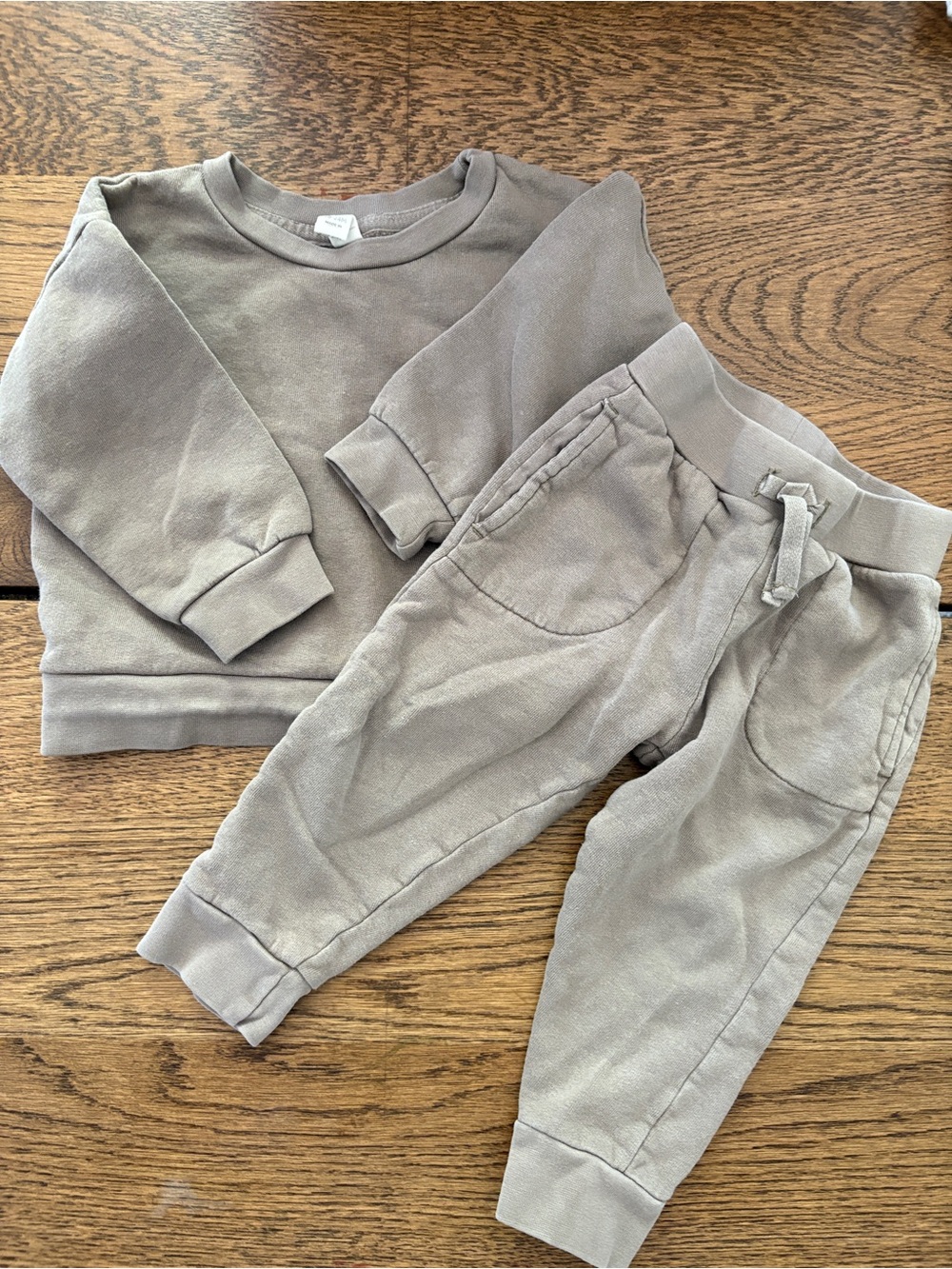 Colored Organics Grey Sweatsuit Sweater + Pants
